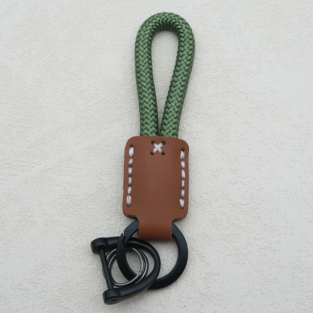 Handwoven Leather Keychain