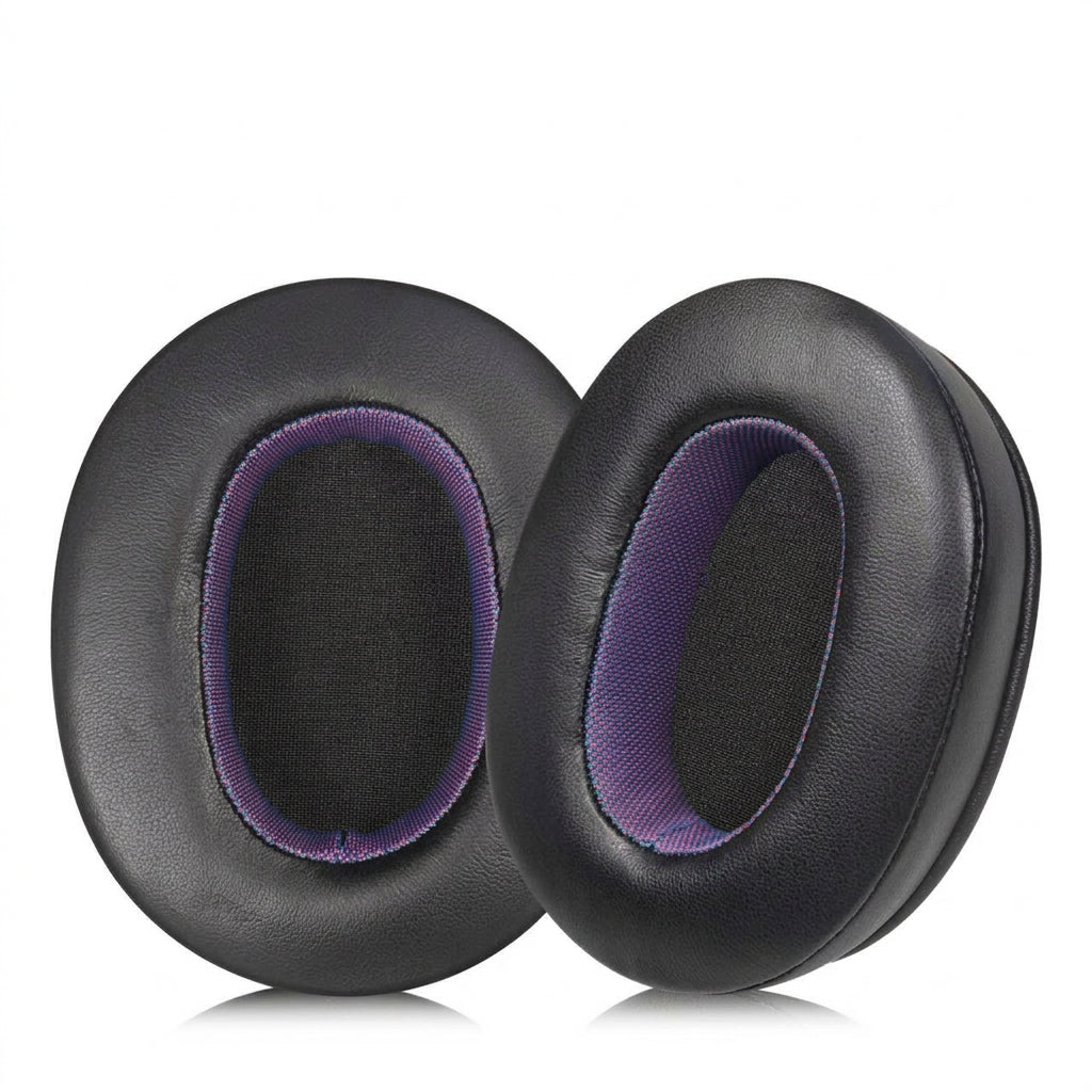 Replacement ear pads compatible with Sony WH-ULT900N, Black Purple Real Leather