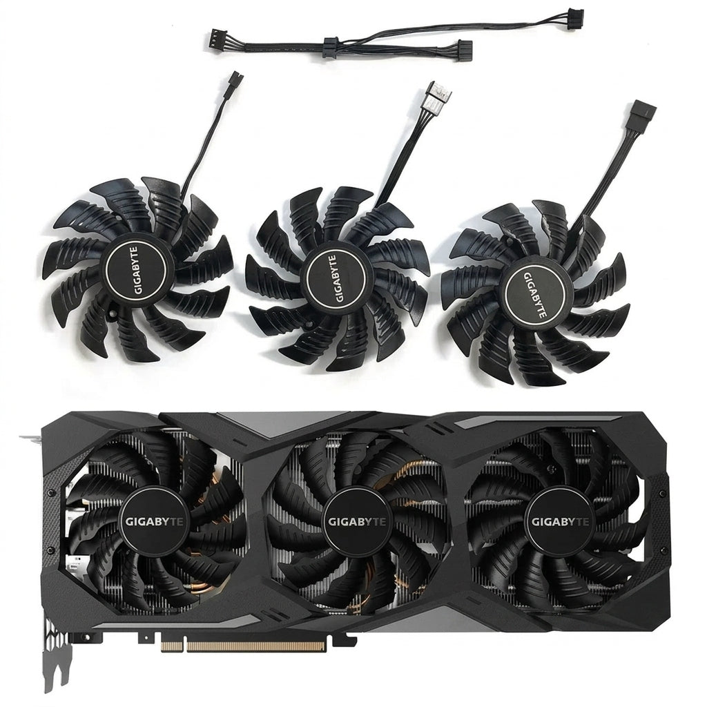 Replacement GPU Fans for GIGABYTE RTX 2070 2080 Ti OC Super Gaming - 82mm