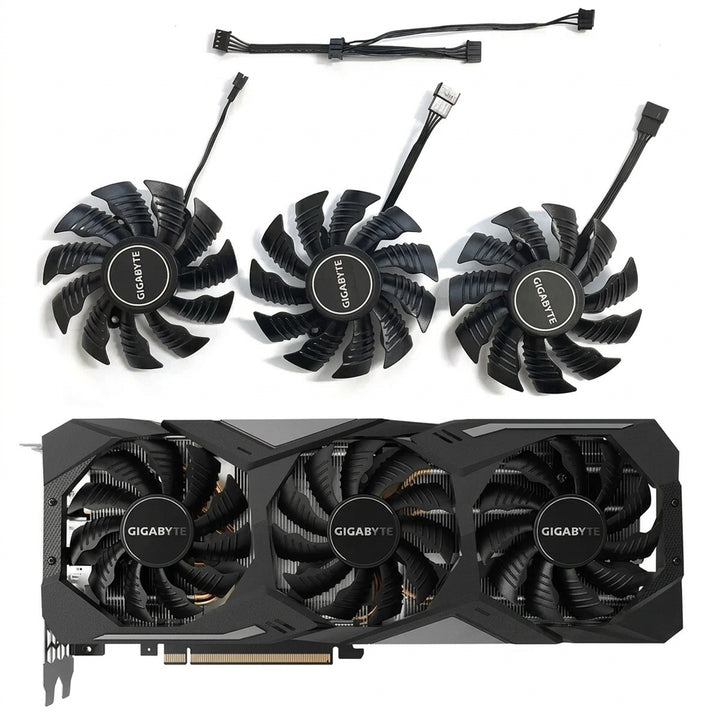 Replacement GPU Fans for GIGABYTE RTX 2070 2080 Ti OC Super Gaming - 82mm