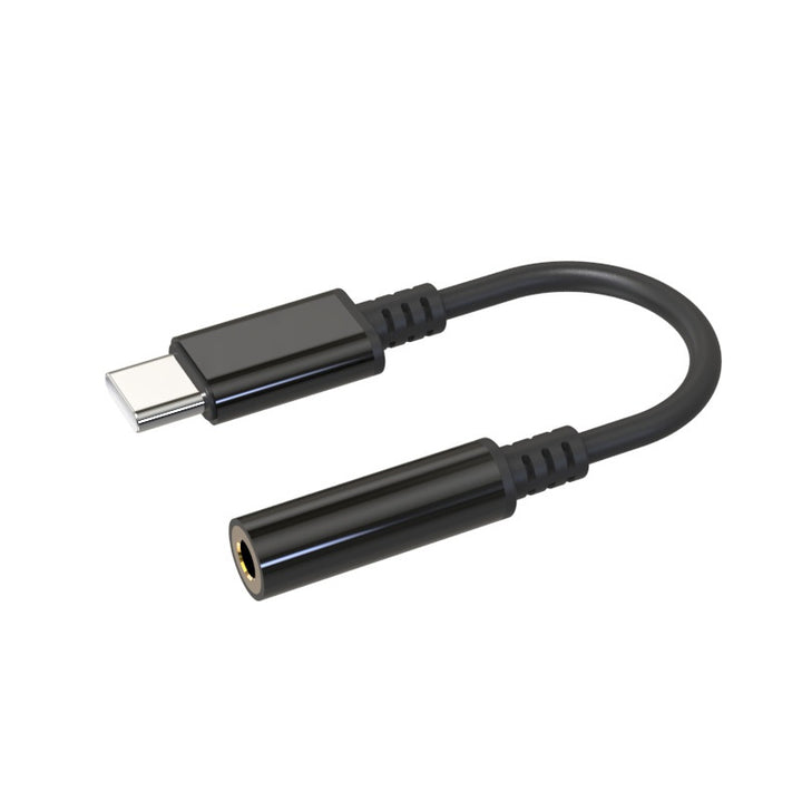 USB-C to 3.5mm audio adapter AUX jack compatible with iPhone, Samsung, Black