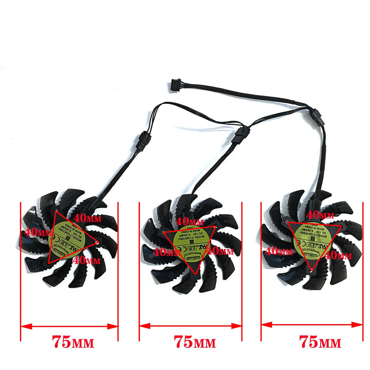 Replacement GPU Fans for Gigabyte GTX 1070 1080 Ti OC Gaming Windforce Black